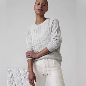 Athleta Crossroads crewneck metallic sweater XS